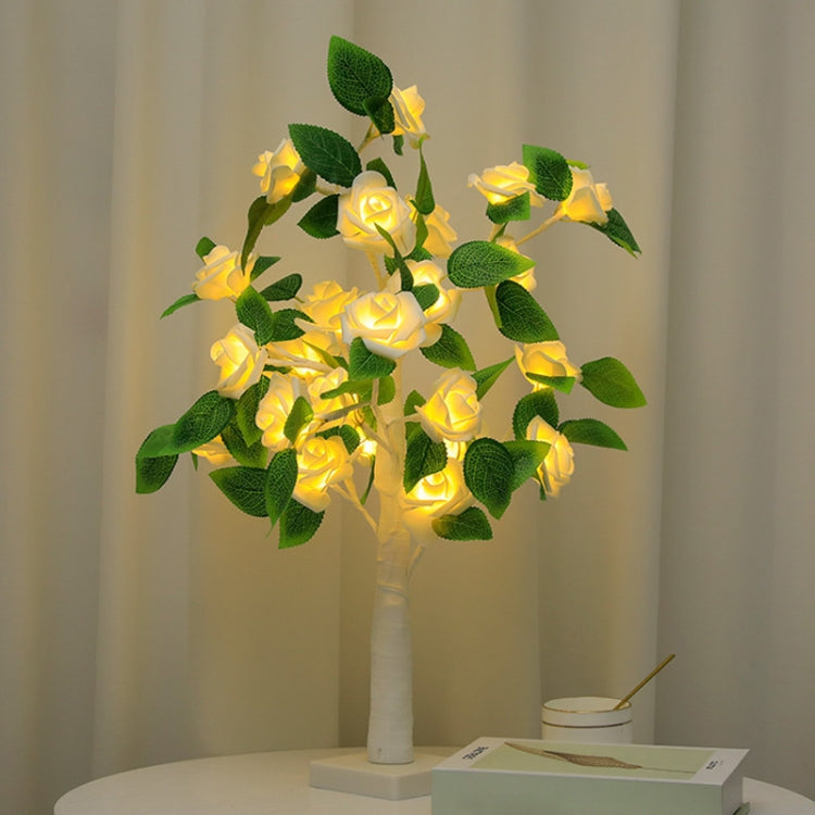 SJ-SD054 LED Valentine Day Rose Indoor Party Decoration Lights(White Bottom Milk White)