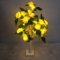 SJ-SD054 LED Valentine Day Rose Indoor Party Decoration Lights(White Bottom Yellow)