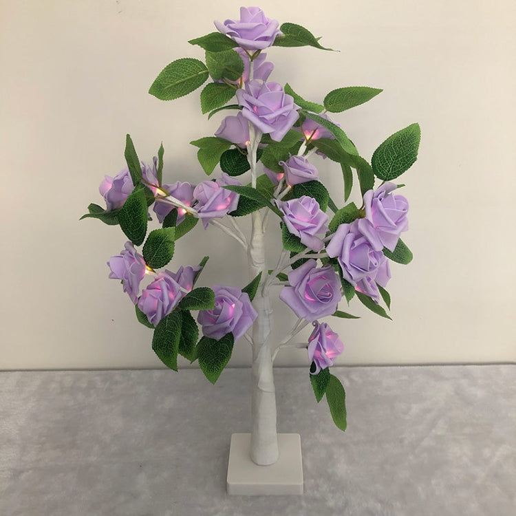 SJ-SD054 LED Valentine Day Rose Indoor Party Decoration Lights(White Bottom Purple)