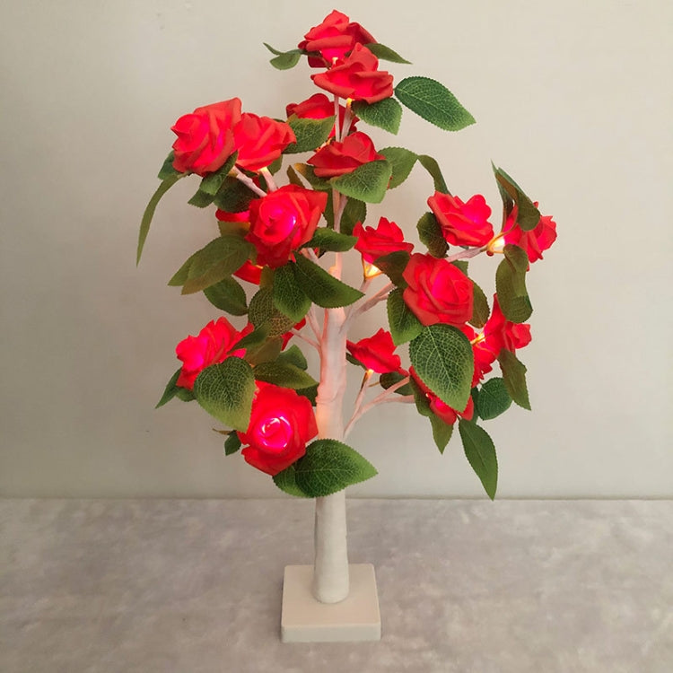 SJ-SD054 LED Valentine Day Rose Indoor Party Decoration Lights(White Bottom Red)