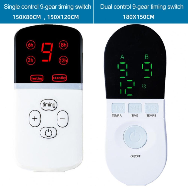 150x120cm Single Control Adjustable Temperature Electric Blanket Electric Mattress(EU Plug)