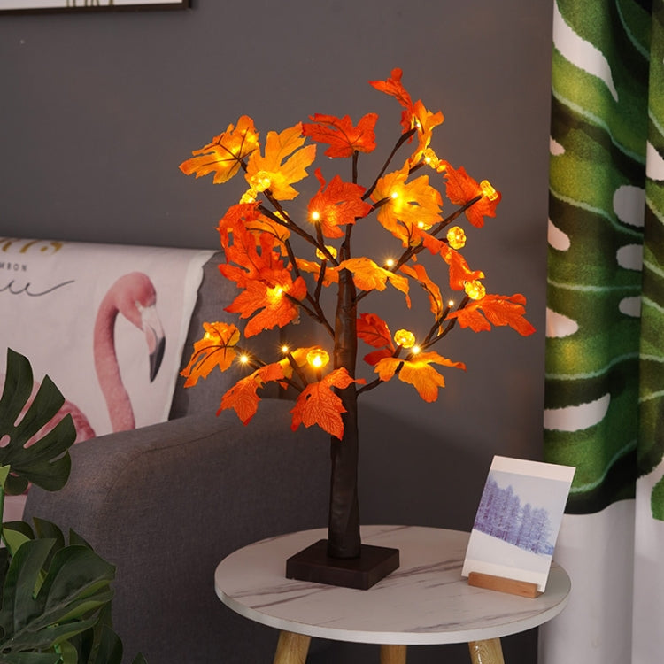 SJ-SD007 Christmas Halloween LED Maple Pumpkin Decoration Light, Style: Non-detachable Base