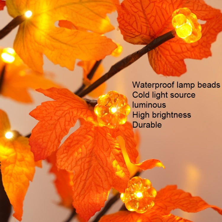SJ-SD007 Christmas Halloween LED Maple Pumpkin Decoration Light, Style: Detachable Base
