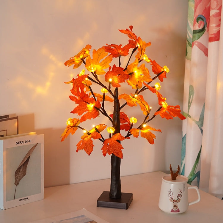 SJ-SD007 Christmas Halloween LED Maple Pumpkin Decoration Light, Style: Detachable Base+Timing