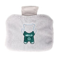 0688 PVC Plush Hand Pluggable Water-filled Hot Water Bags(Gray)