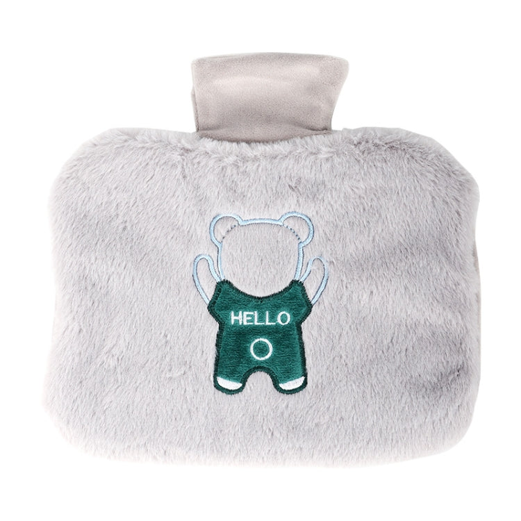 0688 PVC Plush Hand Pluggable Water-filled Hot Water Bags(Gray)