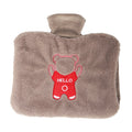 0688 PVC Plush Hand Pluggable Water-filled Hot Water Bags(Coffee Color)