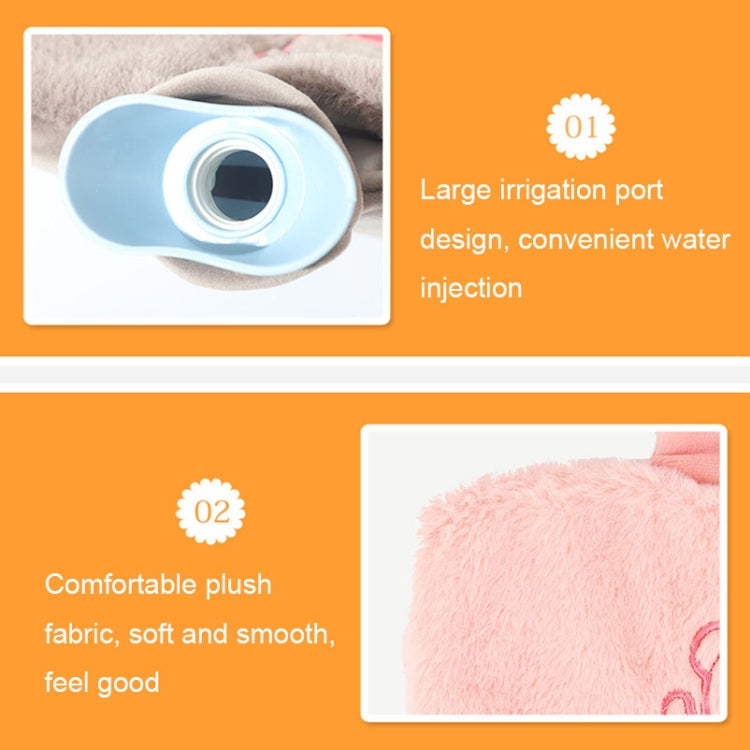 0688 PVC Plush Hand Pluggable Water-filled Hot Water Bags(Gray)