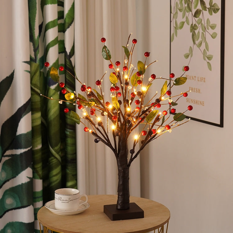 SJ-SD048 LED Home Decoration Light Christmas Lighted Tree, Style: Detachable Base Red Fruit