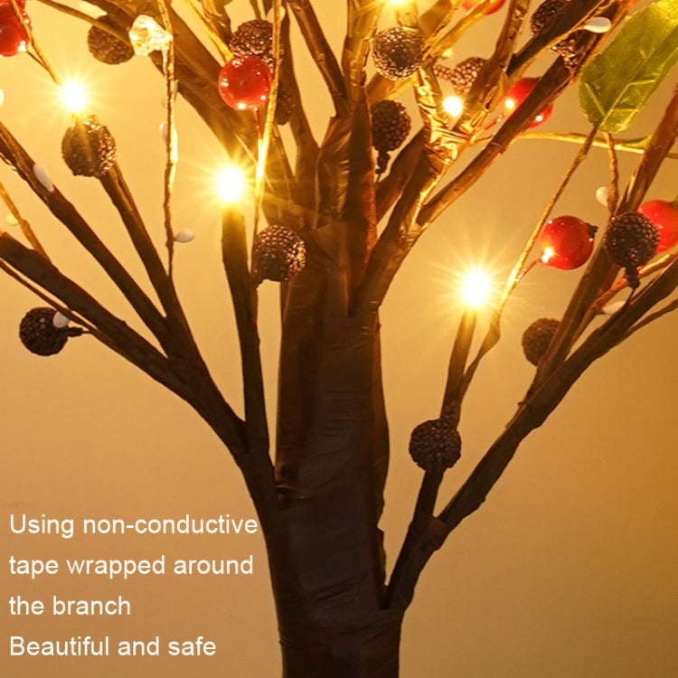SJ-SD048 LED Home Decoration Light Christmas Lighted Tree, Style: Non-detachable Base Gold Fruit