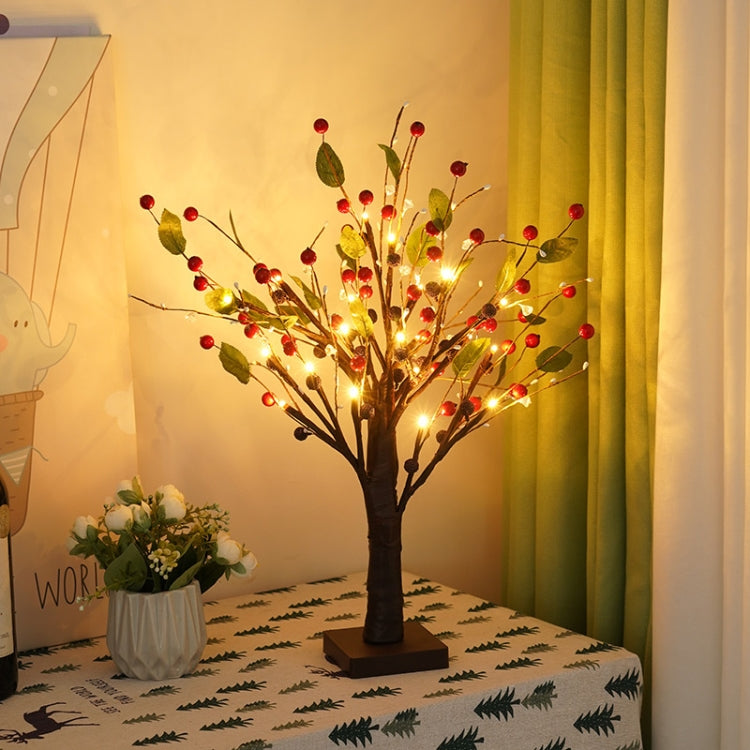 SJ-SD048 LED Home Decoration Light Christmas Lighted Tree, Style: Detachable Base Gold Fruit