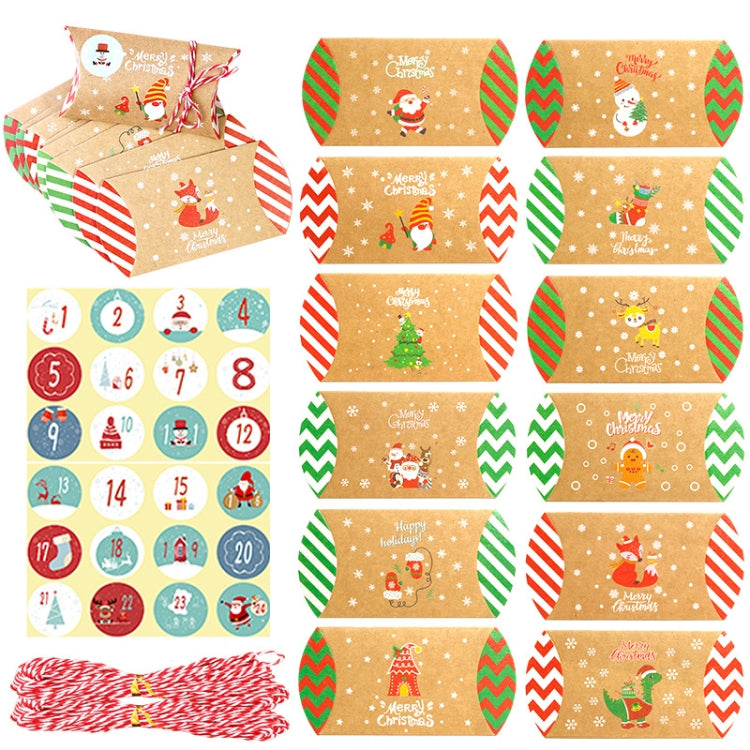 1set 24 PCS/Set Christmas Candy Wrapping Box Cartons(Cotton Rope)