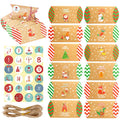 1set 24 PCS/Set Christmas Candy Wrapping Box Cartons(Hemp Rope)