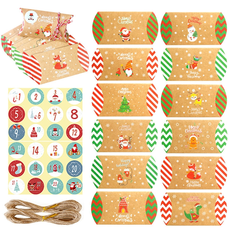 1set 24 PCS/Set Christmas Candy Wrapping Box Cartons(Hemp Rope)