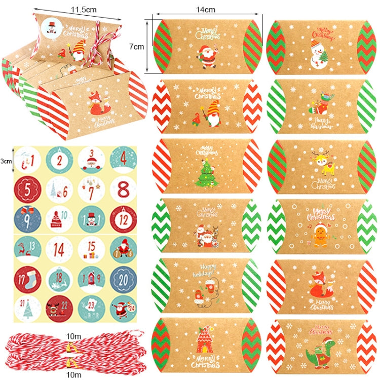 1set 24 PCS/Set Christmas Candy Wrapping Box Cartons(Hemp Rope)