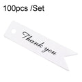 100pcs /Set Retro Baking Sticker Tag Swallow Tail Bookmark Gift Card, Style: Thand You (White)