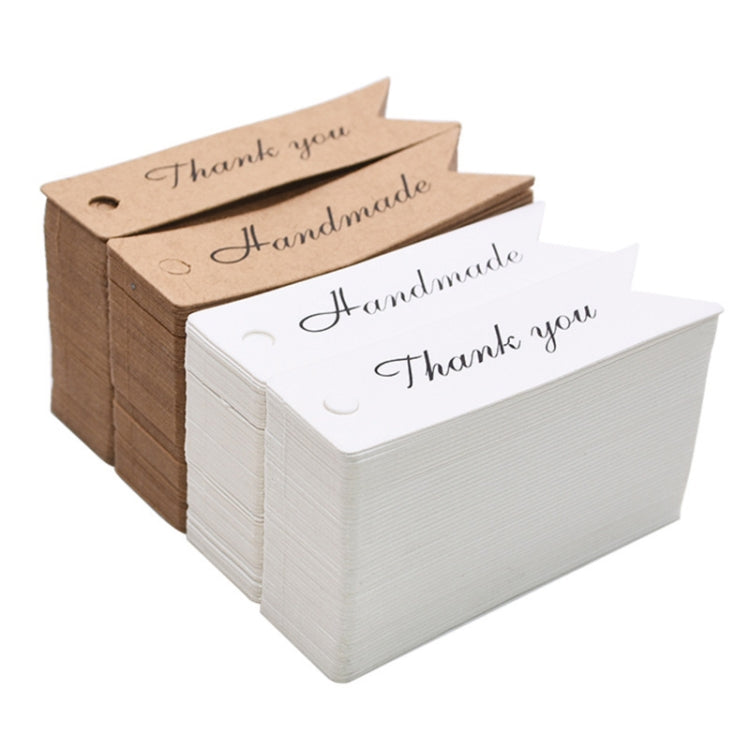 100pcs /Set Retro Baking Sticker Tag Swallow Tail Bookmark Gift Card, Style: Blank (Cowhide)