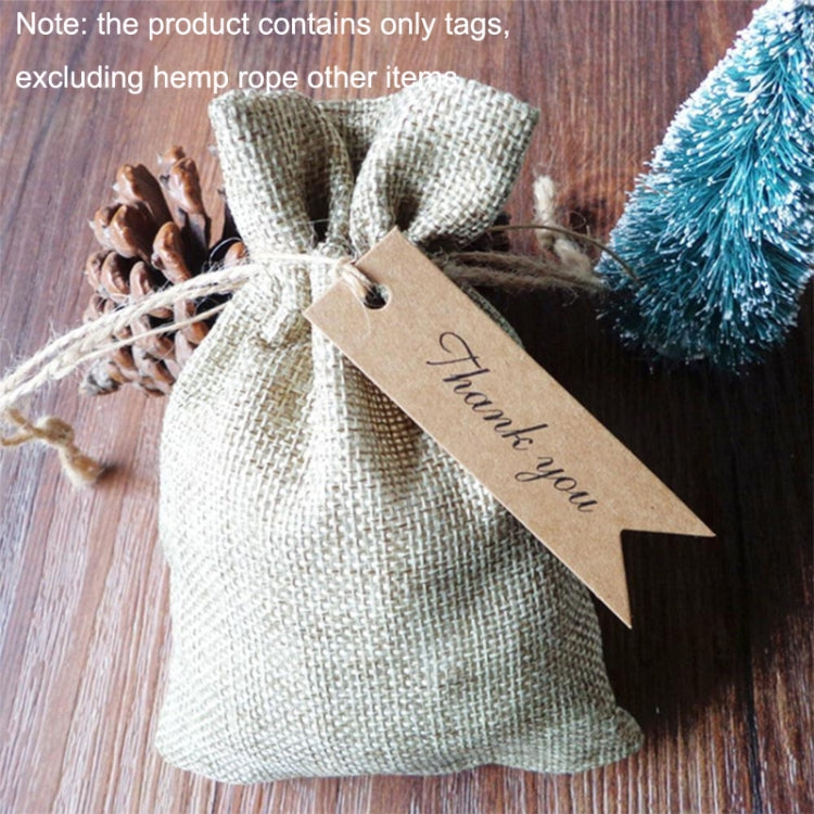 100pcs /Set Retro Baking Sticker Tag Swallow Tail Bookmark Gift Card, Style: Blank (Cowhide)