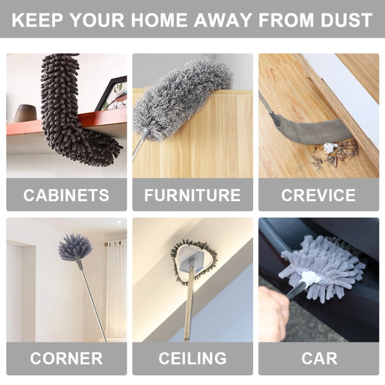 4 In 1 2.5m/100inch Dust Cleaner Sofa Extendable Duster Removal Household Cleaning tools