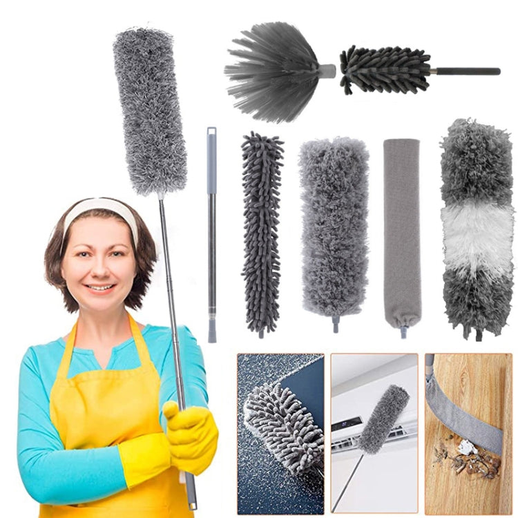 7  In 1 2.5m/100inch Dust Cleaner Sofa Extendable Duster Removal Household Cleaning tools