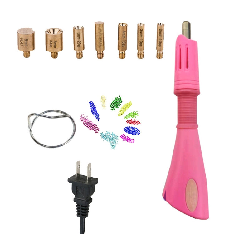 DIY Manual Stamping Tools Portable Dot Drill Pen, Specification: US Plug Pink