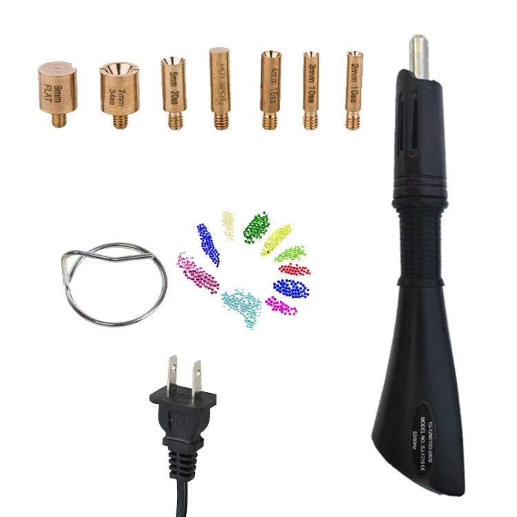 DIY Manual Stamping Tools Portable Dot Drill Pen, Specification: US Plug Black