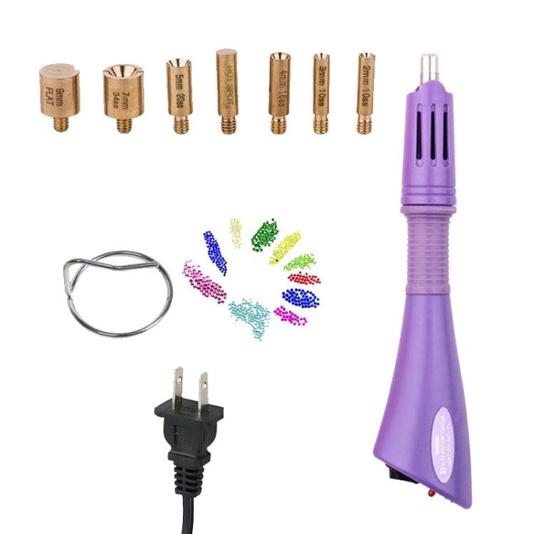 DIY Manual Stamping Tools Portable Dot Drill Pen, Specification: US Plug Purple