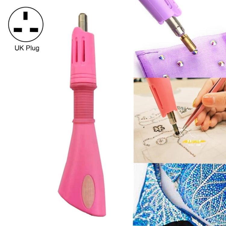 DIY Manual Stamping Tools Portable Dot Drill Pen, Specification: UK Plug Pink