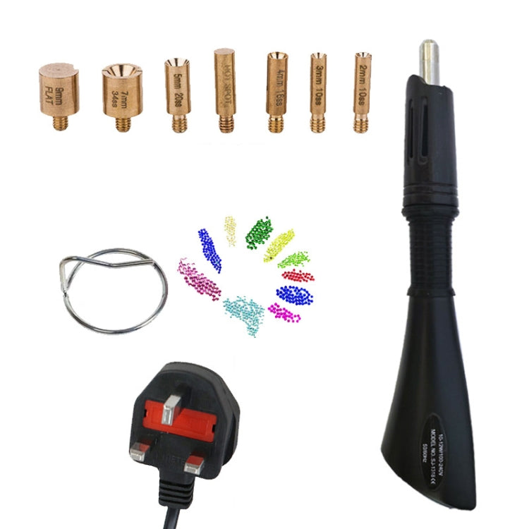 DIY Manual Stamping Tools Portable Dot Drill Pen, Specification: UK Plug Black