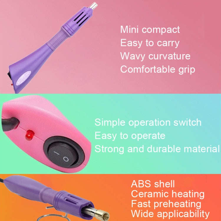 DIY Manual Stamping Tools Portable Dot Drill Pen, Specification: UK Plug Purple