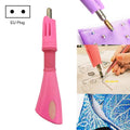 DIY Manual Stamping Tools Portable Dot Drill Pen, Specification: EU Plug Pink