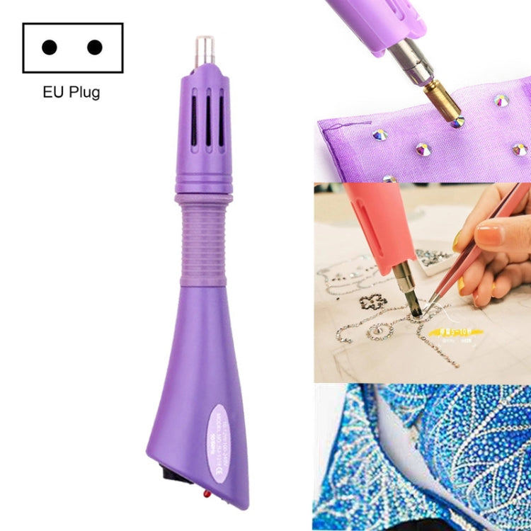 DIY Manual Stamping Tools Portable Dot Drill Pen, Specification: EU Plug Purple
