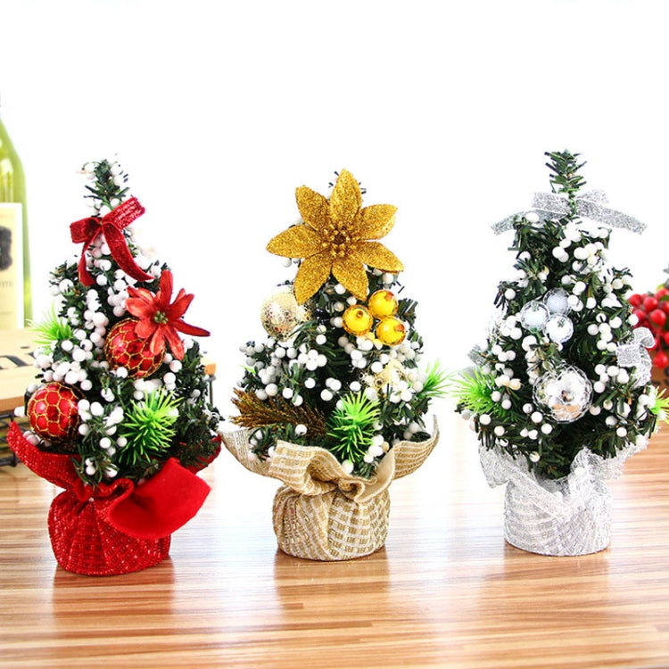 20cm Mini Christmas Decoration Tree Christmas Day Shopping Mall Decorative Props(Silver)