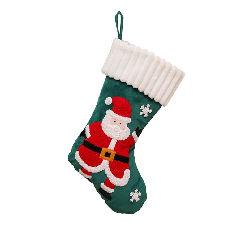 Christmas Embroidery Decorative Gift Bags Candy Bags Christmas Tree Mantel Decorative Socks(Old Man)