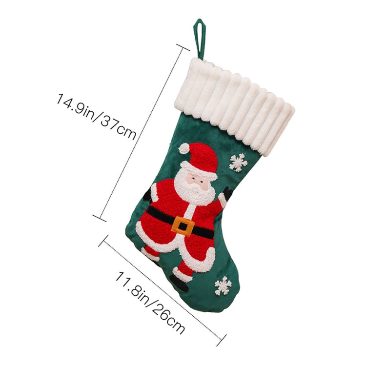 Christmas Embroidery Decorative Gift Bags Candy Bags Christmas Tree Mantel Decorative Socks(Old Man)
