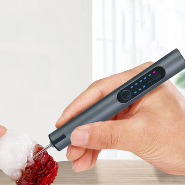 A288 Electric Grinding Machine Small Handheld Carving Pen, Style: White+Saw Blade+Grinding Head