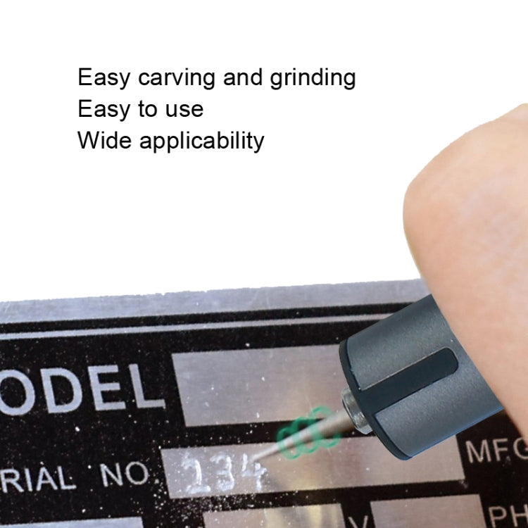 A288 Electric Grinding Machine Small Handheld Carving Pen, Style: Blue+Saw Blade+Grinding Head