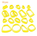 18 In 1 Soft Clay Earring Molds DIY Handmade Clay Cutter Clay Earrings Making Molds(Yellow)