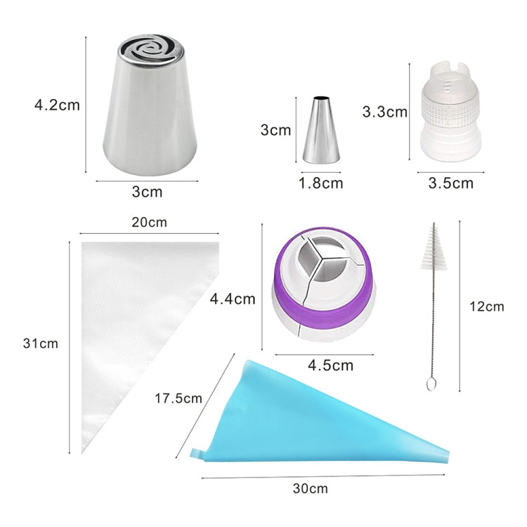 8PCS/Set Stainless Steel Laminating Nozzle Set Cake DIY Laminating Nozzle Set Baking Tools