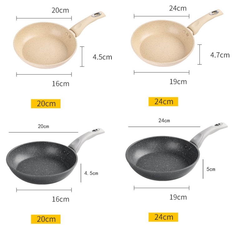 Maifan Stone Nonstick Pan Steak Fryer Induction Cooker Gas General, Diameter: 20cm (Grey)