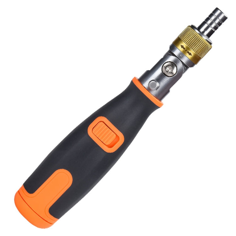 2050C Portable 10 In 1 Hidden Bits Multi-angle Ratchet Corner Screwdriver Set(Orange)