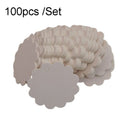 100pcs /Set Kraft Paper Tags Lace Round Blank Small Label(White)