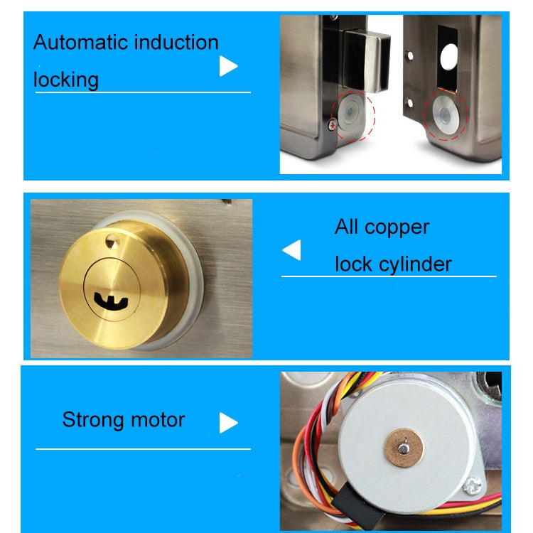 ID Access Control One Piece Induction Motor Lock Single Head ID Swipe Card