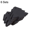6 Sets DIY Christmas Tree Elevator Retro Card Labels Wedding Party Process Clip Stickers(Black)