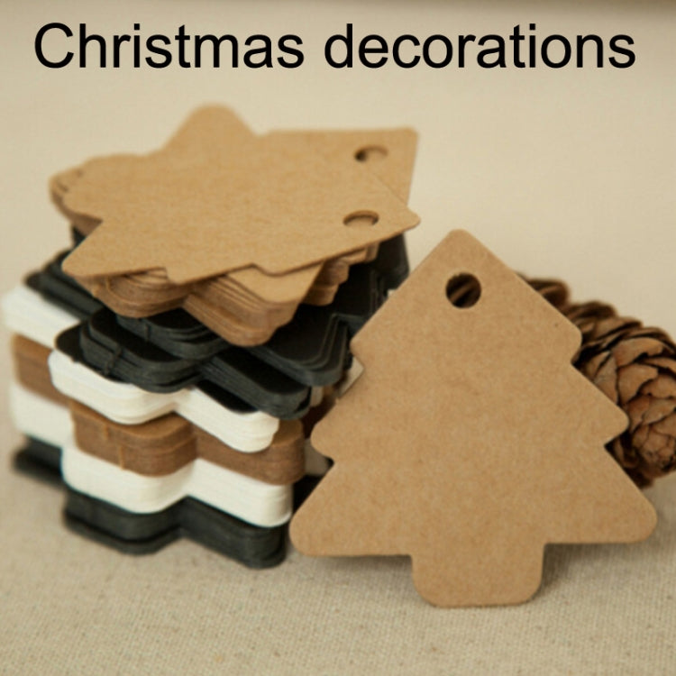 6 Sets DIY Christmas Tree Elevator Retro Card Labels Wedding Party Process Clip Stickers(White)