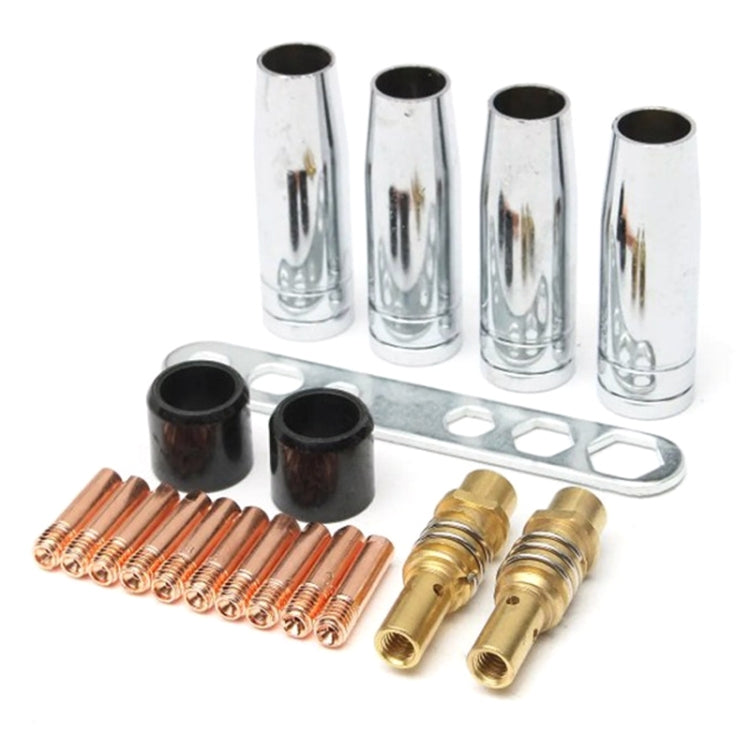19 PCS / Set Welding Torch Insulation Sleeve Cover Nozzle Head Spring Tool Spare Kit