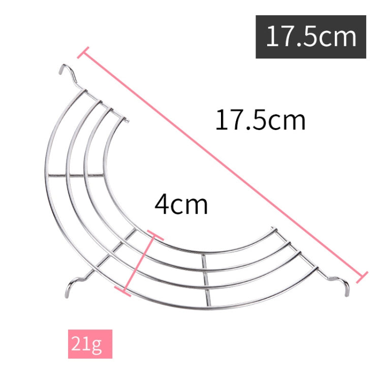 2PCS 304 Stainless Steel Semicircular Drain Rack , Size: 16cm
