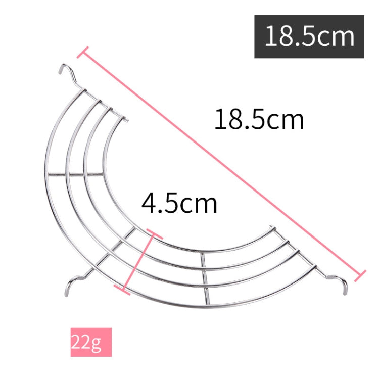 2PCS 304 Stainless Steel Semicircular Drain Rack , Size: 18cm