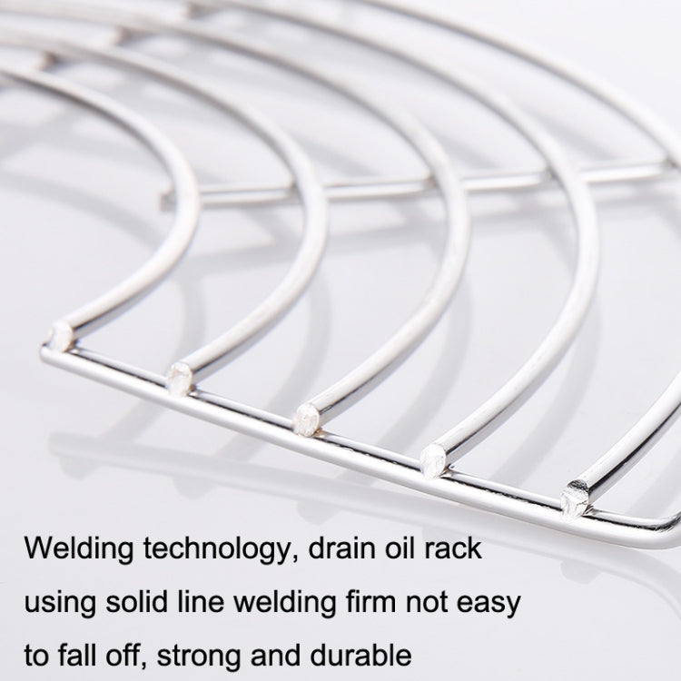 2PCS 304 Stainless Steel Semicircular Drain Rack , Size: 18cm