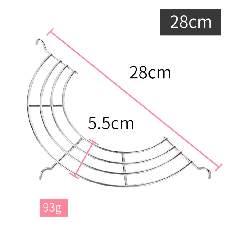 304 Stainless Steel Semicircular Drain Rack , Size: 28cm